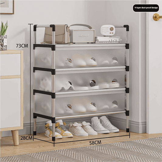 Dustproof Metal Shoe Storage Rack – Durable Shoe Stand for Entryway, Closet & Home Organization