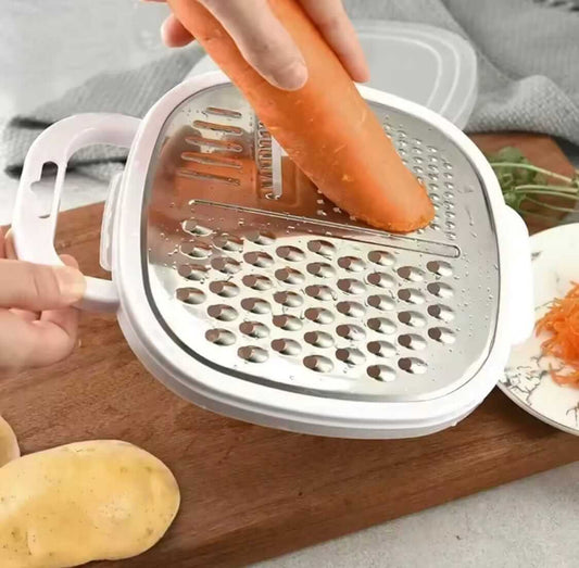 3-in-1 Multifunctional Vegetable Chopper & Salad Cutter with Stainless Steel Blades and Bowl
