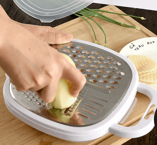 3-in-1 Multifunctional Vegetable Chopper & Salad Cutter with Stainless Steel Blades and Bowl