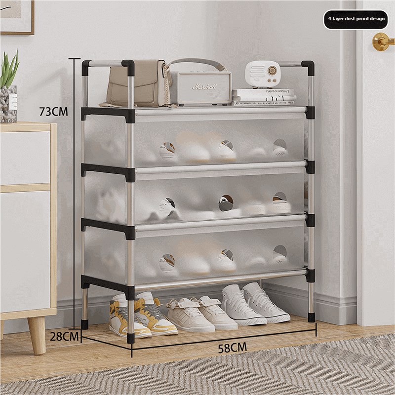 Dustproof Metal Shoe Storage Rack – Durable Shoe Stand for Entryway, Closet & Home Organization