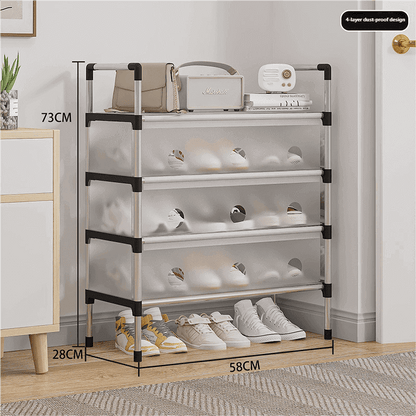 Dustproof Metal Shoe Storage Rack – Durable Shoe Stand for Entryway, Closet & Home Organization