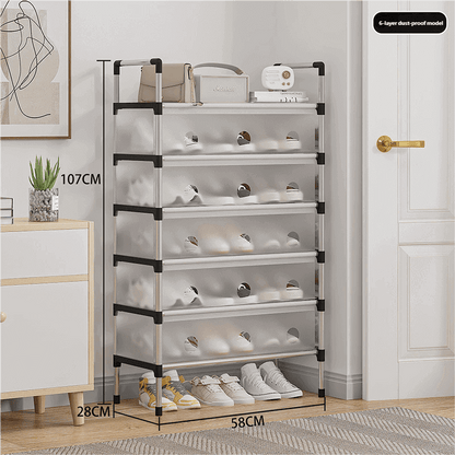 Dustproof Metal Shoe Storage Rack – Durable Shoe Stand for Entryway, Closet & Home Organization